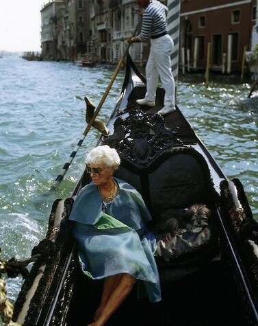 ペギー・グッゲンハイムは専用のゴンドラを持っていたと言われています。写真:トニー・ヴァッカロ ペギー・グッゲンハイム