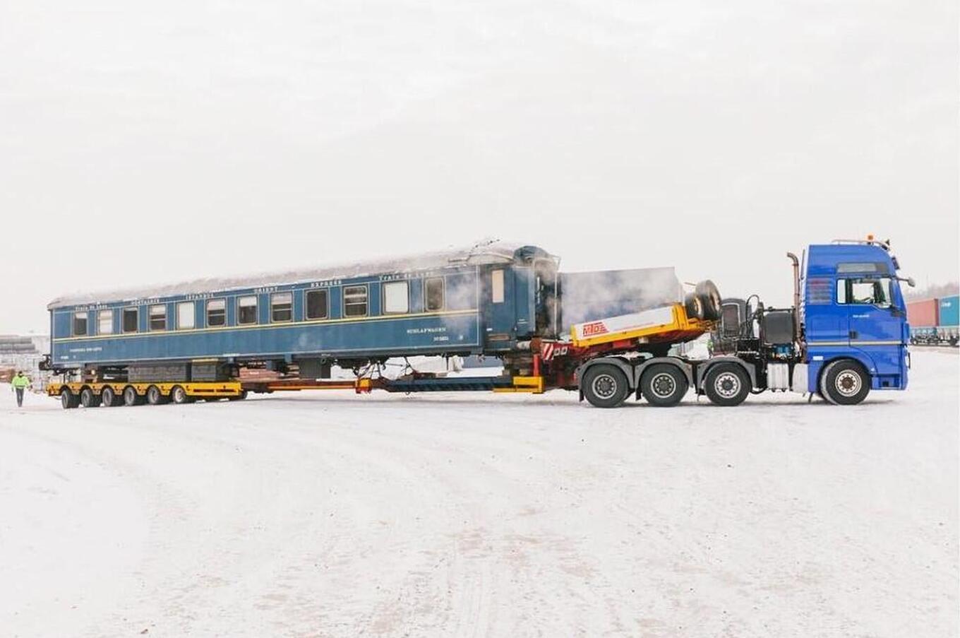 ポーランドで発見された貨車のひとつ。 ポーランド・オリエント急行復元貨車のひとつ